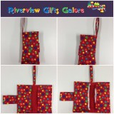 Nappy Wallet - Red with Colourful Dots Nappy Wallet - Red with Colourful Dots
